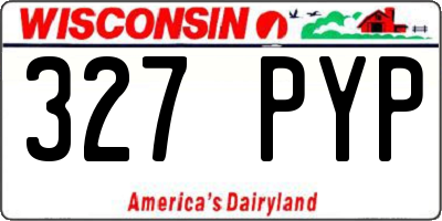 WI license plate 327PYP