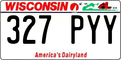 WI license plate 327PYY