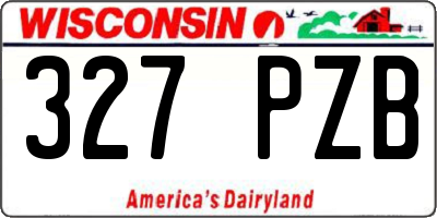 WI license plate 327PZB