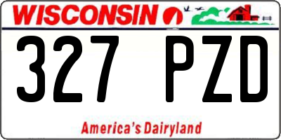 WI license plate 327PZD