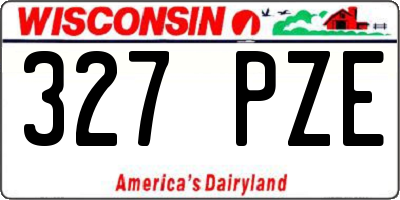 WI license plate 327PZE