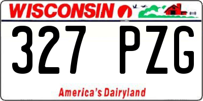 WI license plate 327PZG