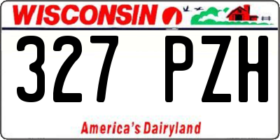 WI license plate 327PZH