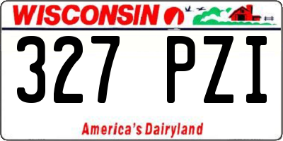 WI license plate 327PZI