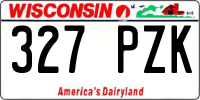 WI license plate 327PZK
