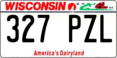 WI license plate 327PZL