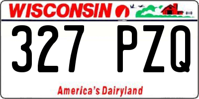WI license plate 327PZQ