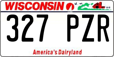 WI license plate 327PZR