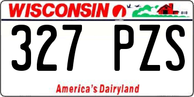 WI license plate 327PZS