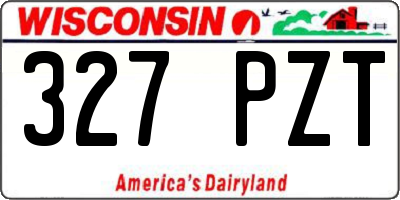 WI license plate 327PZT