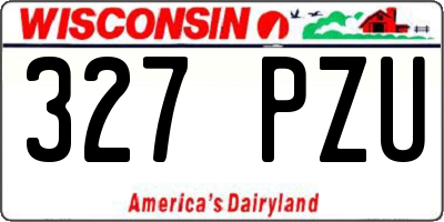 WI license plate 327PZU
