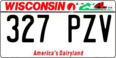 WI license plate 327PZV