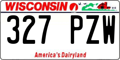 WI license plate 327PZW