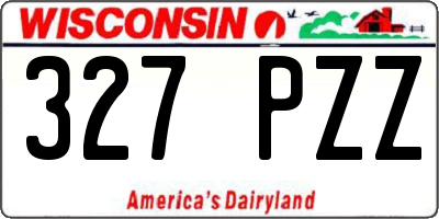 WI license plate 327PZZ