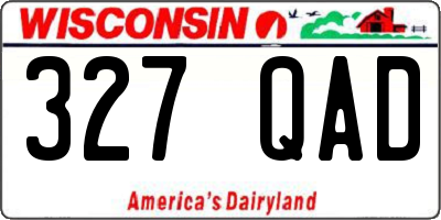 WI license plate 327QAD