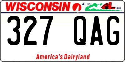 WI license plate 327QAG