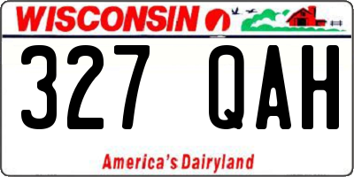 WI license plate 327QAH