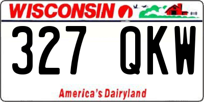 WI license plate 327QKW