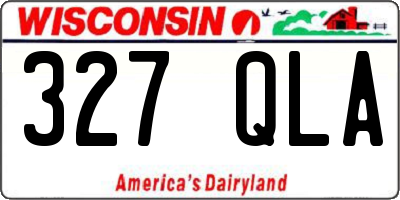 WI license plate 327QLA