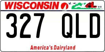 WI license plate 327QLD
