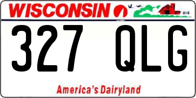 WI license plate 327QLG