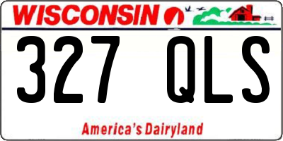 WI license plate 327QLS