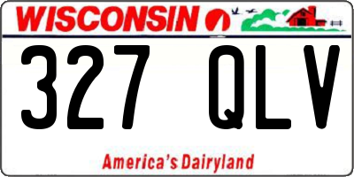 WI license plate 327QLV