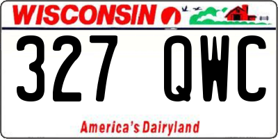 WI license plate 327QWC