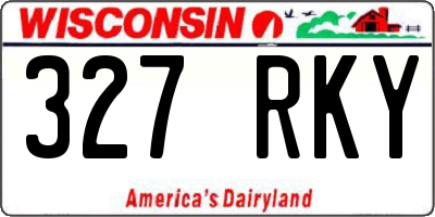 WI license plate 327RKY