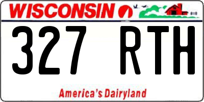 WI license plate 327RTH