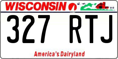 WI license plate 327RTJ