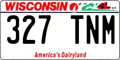 WI license plate 327TNM