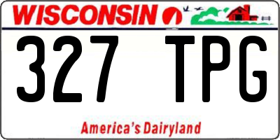 WI license plate 327TPG