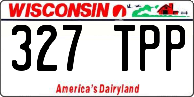 WI license plate 327TPP
