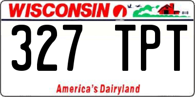 WI license plate 327TPT