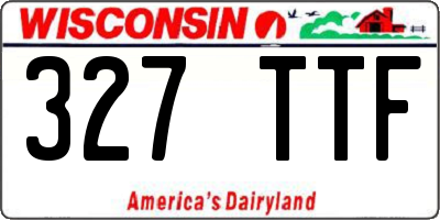WI license plate 327TTF