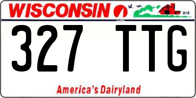 WI license plate 327TTG