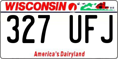 WI license plate 327UFJ