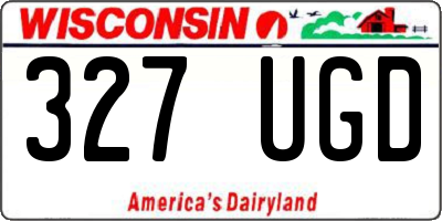 WI license plate 327UGD
