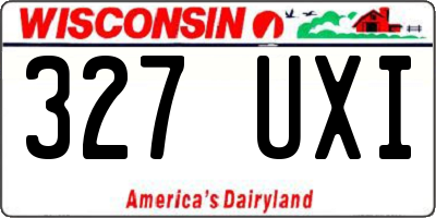 WI license plate 327UXI