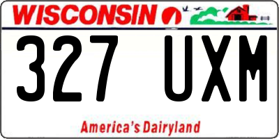 WI license plate 327UXM