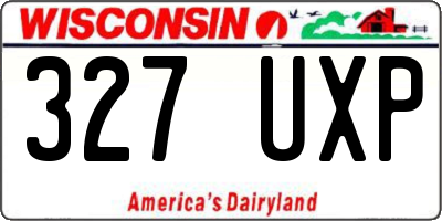 WI license plate 327UXP