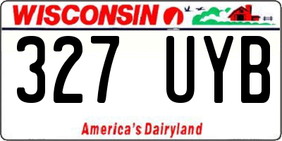 WI license plate 327UYB