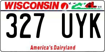 WI license plate 327UYK