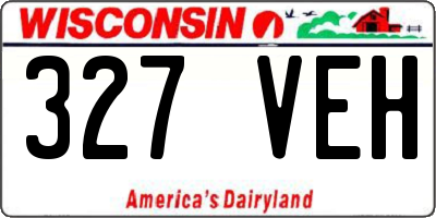 WI license plate 327VEH