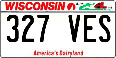 WI license plate 327VES