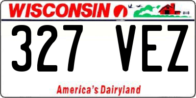 WI license plate 327VEZ