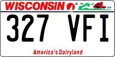 WI license plate 327VFI