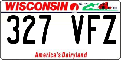 WI license plate 327VFZ