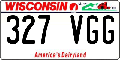 WI license plate 327VGG
